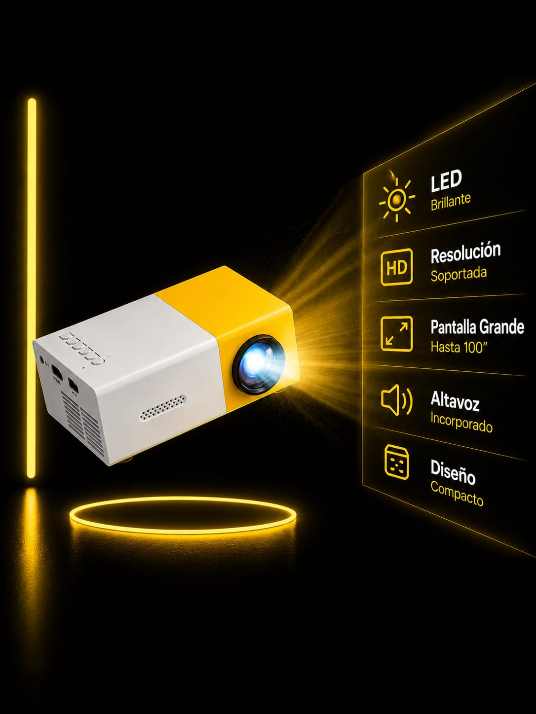 MINI RPROYECTOR MULTIMEDIA PORTÁTIL