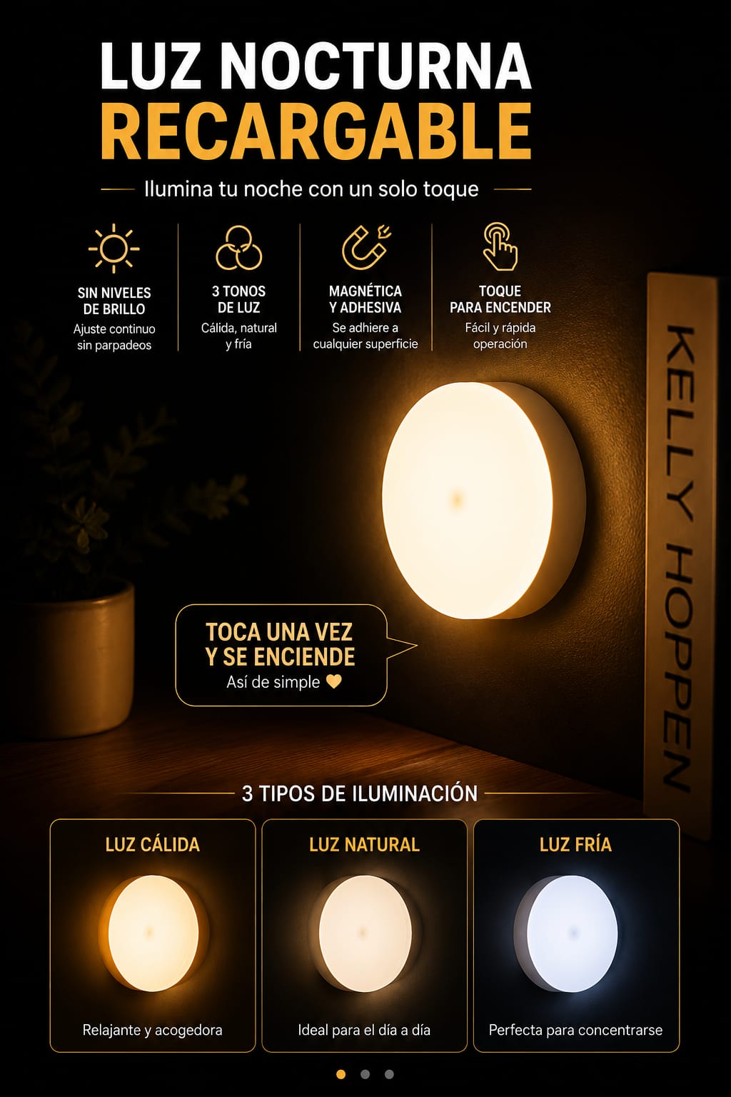 iluminación  LED recargable