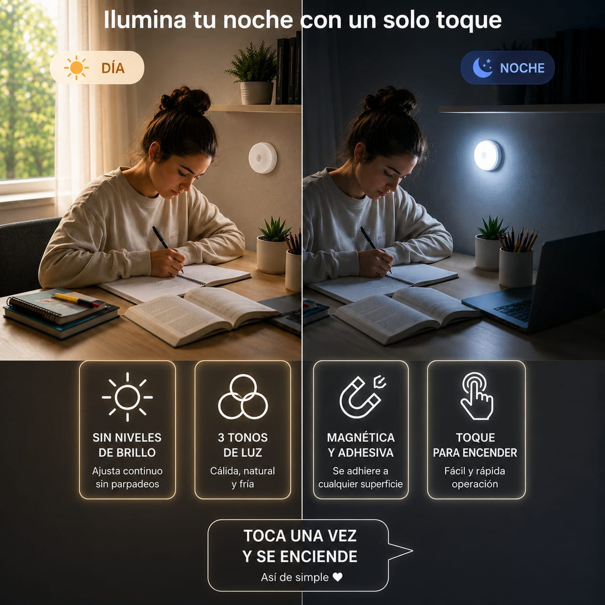 iluminación  LED recargable