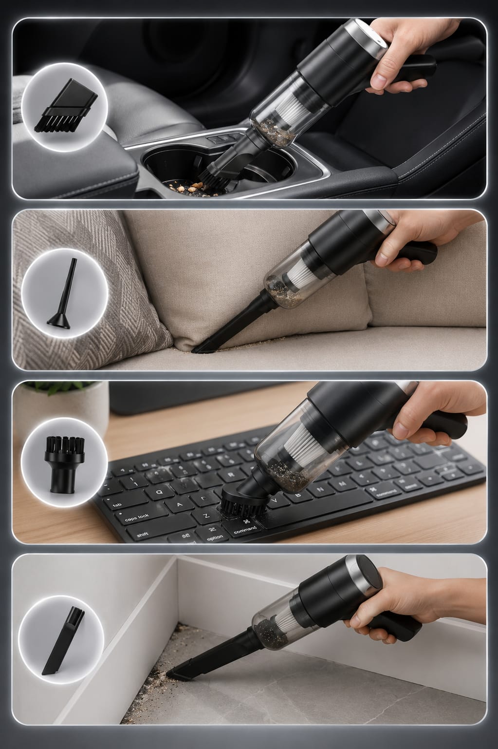 Aspiradora portatil para auto de mano